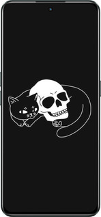 Силиконовый чехол С изображением кота и черепа для Realme GT Neo3 - 6491u-2590 изображение 