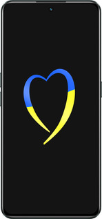 Силиконовый чехол Жёлто-голубое сердце для Realme GT Neo3 - 885u-2590 изображение 