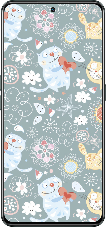 Силиконовый чехол Котята v3 для Realme GT Neo3 - 1223u-2590 изображение 