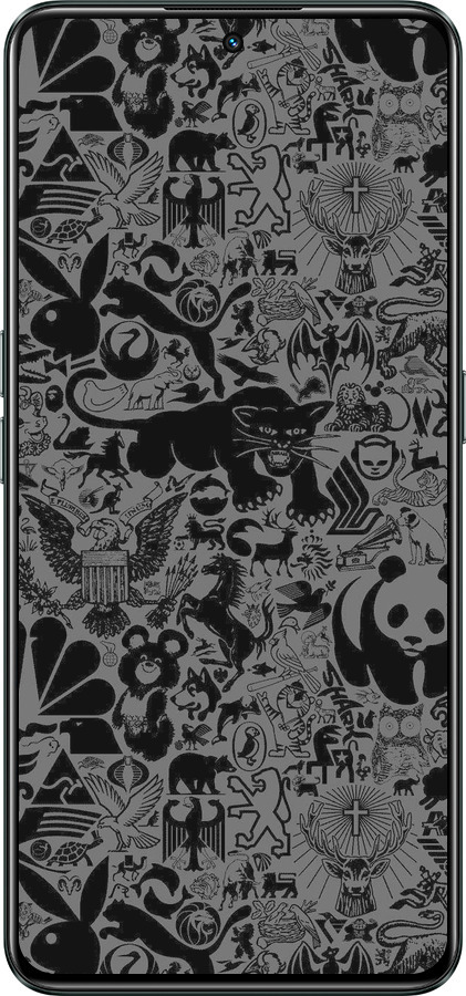 Силіконовий чехол Чорно-сірий стікер бомбінг для Realme GT Neo3 - 2432u-2590 изображение 