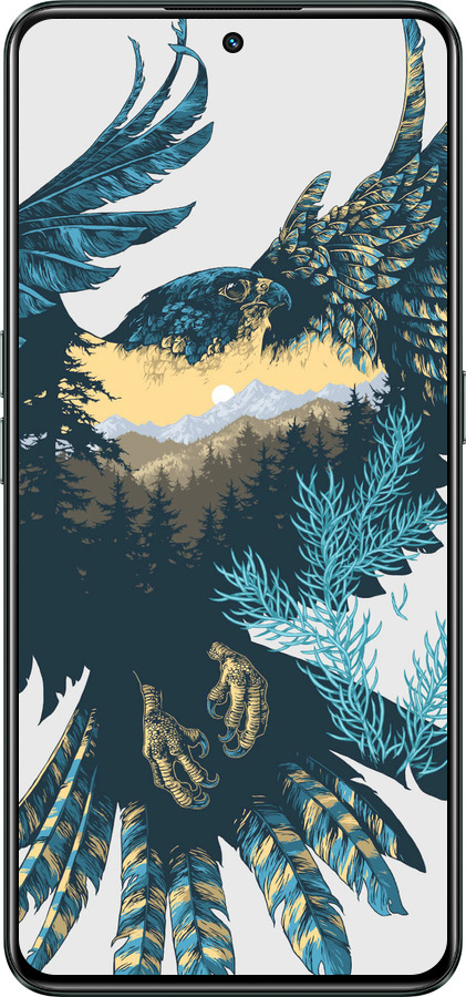 Силиконовый чехол Арт-орел на фоне природы для Realme GT Neo3 - 3983u-2590 изображение 