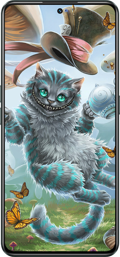 Силиконовый чехол Чеширский кот 2 для Realme GT Neo3 - 3993u-2590 изображение 