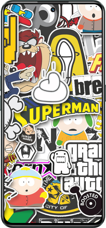 Силиконовый чехол Popular logos для Realme GT Neo3 - 4023u-2590 изображение 