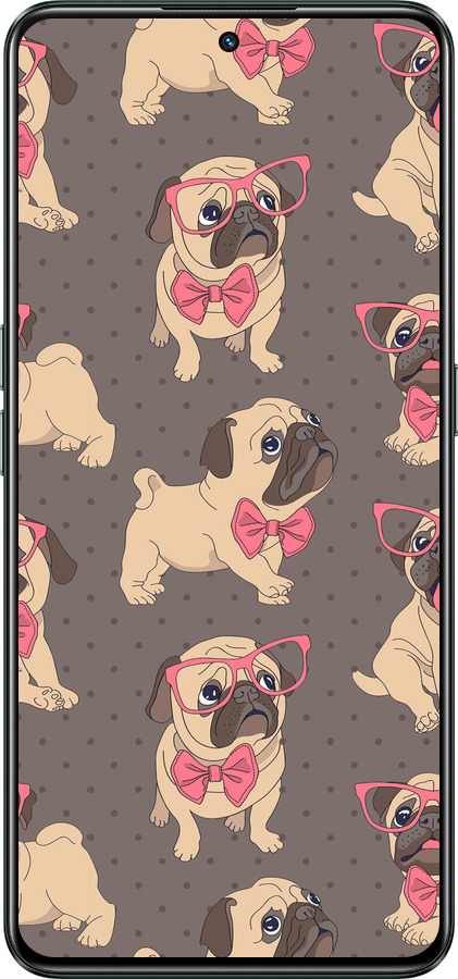 Силиконовый чехол мопсики 2 для Realme GT Neo3 - 4362u-2590 изображение 