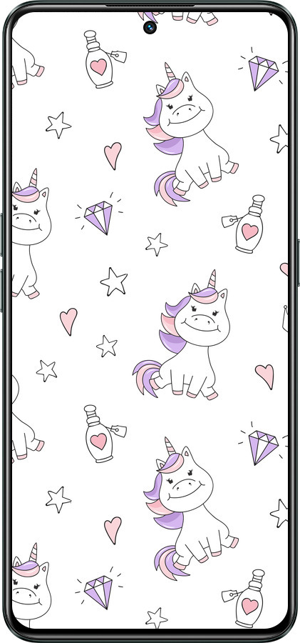 Силиконовый чехол Единорожка v2 для Realme GT Neo3 - 4703u-2590 изображение 