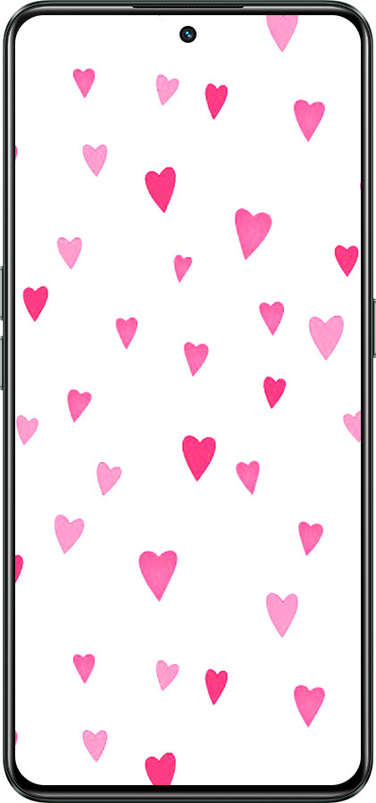Силиконовый чехол Сердечки 2 для Realme GT Neo3 - 4763u-2590 изображение 