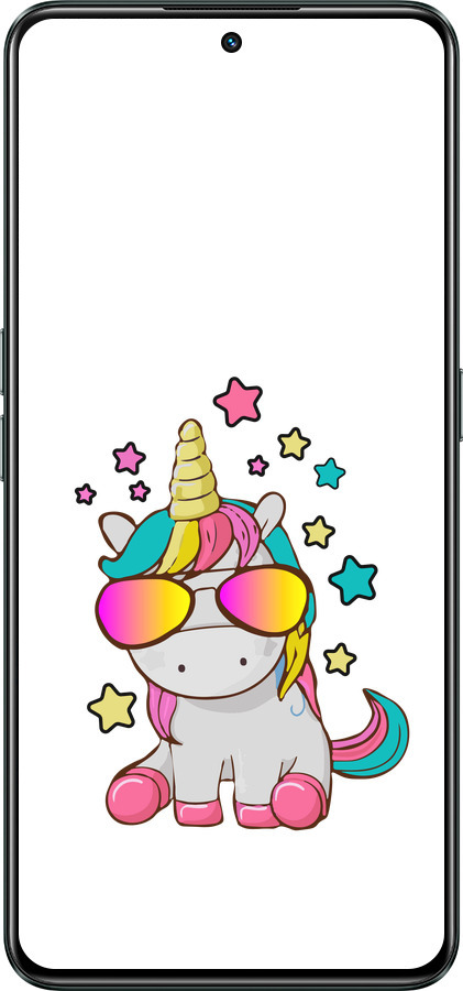 Силиконовый чехол Единорог в очках для Realme GT Neo3 - 4879u-2590 изображение 