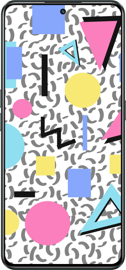 Силиконовый чехол Color shapes для Realme GT Neo3 - 4893u-2590 изображение 