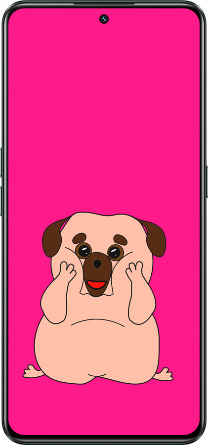 Силіконовий чехол Веселий мопс для Realme GT Neo3 - 4908u-2590 изображение 