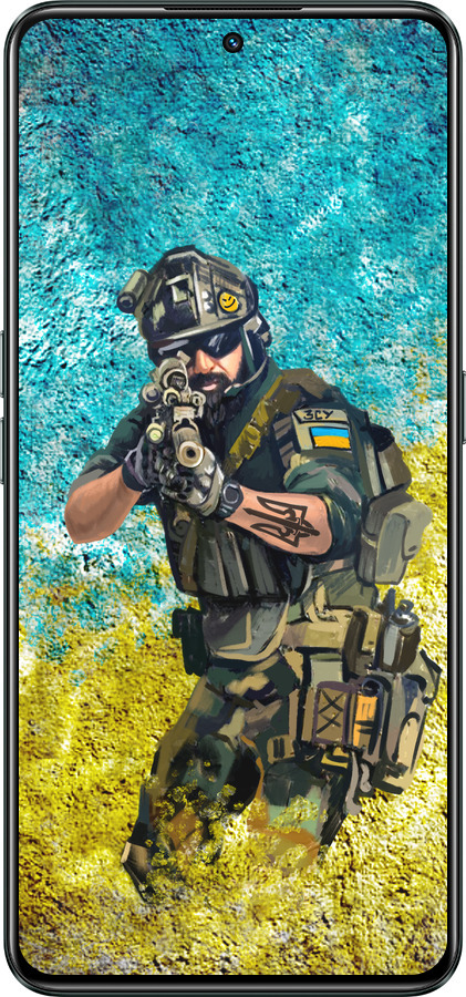 Силиконовый чехол Воин ЗСУ для Realme GT Neo3 - 5311u-2590 изображение 