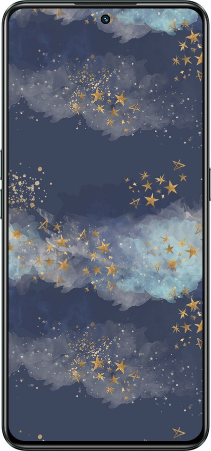 Силиконовый чехол Ночь золотые звезды для Realme GT Neo3 - 5421u-2590 изображение 
