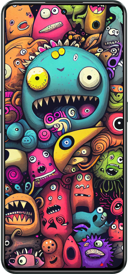 Силиконовый чехол Cмешные монстры для Realme GT Neo3 - 5549u-2590 изображение 
