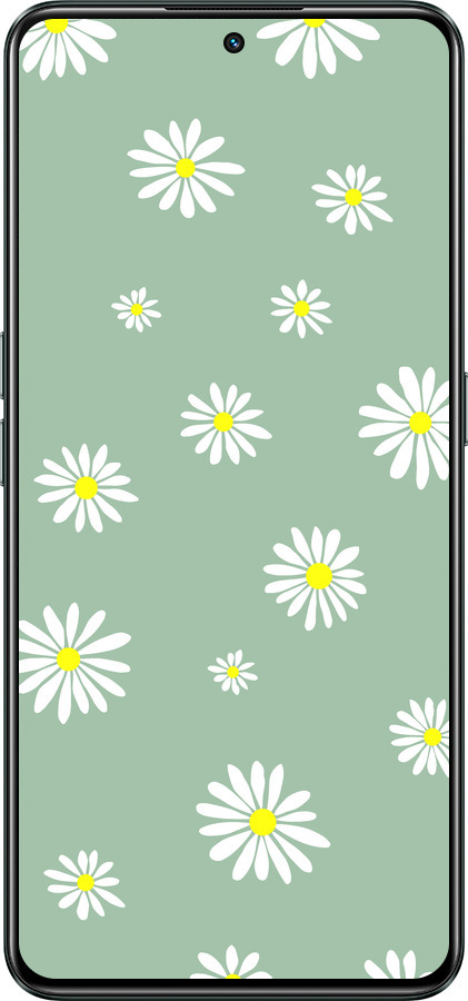 Силиконовый чехол Ромашки v4 для Realme GT Neo3 - 5603u-2590 изображение 