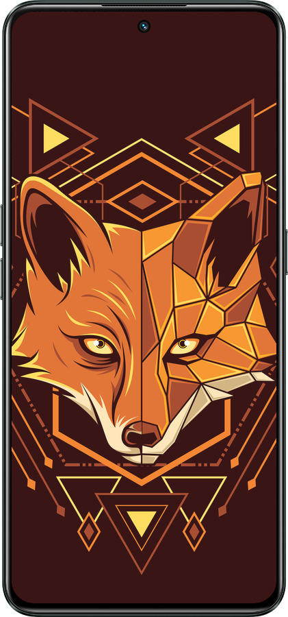 Силиконовый чехол Лиса геометрия для Realme GT Neo3 - 5607u-2590 изображение 