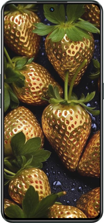 Силіконовий чехол Золота полуниця для Realme GT Neo3 - 5637u-2590 изображение 