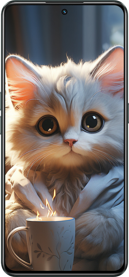 Силиконовый чехол White cat для Realme GT Neo3 - 5646u-2590 изображение 