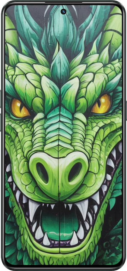 Силиконовый чехол Зелёный дракон для Realme GT Neo3 - 5816u-2590 изображение 