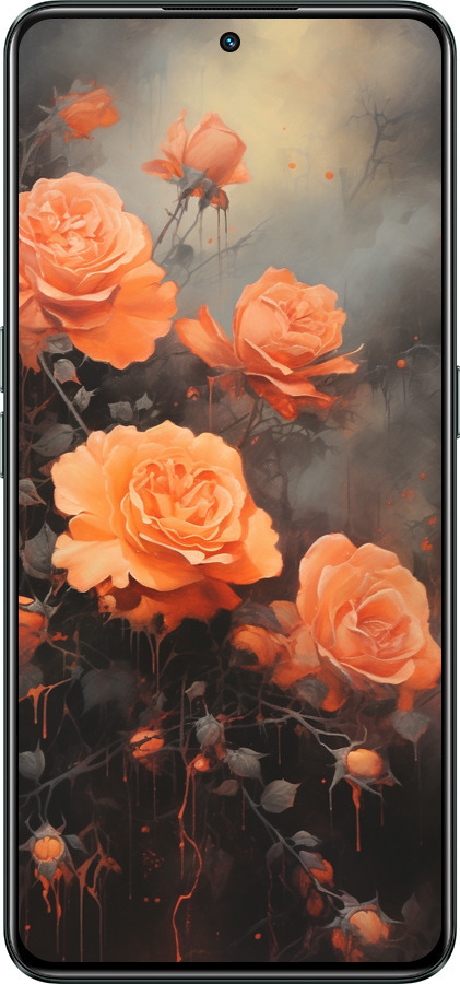 Силиконовый чехол Оранжевые розы для Realme GT Neo3 - 5944u-2590 изображение 