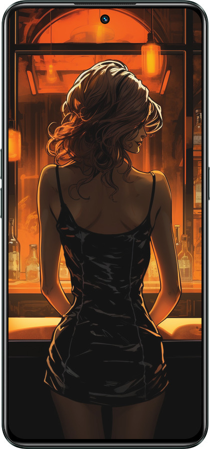 Силиконовый чехол Чехол для телефона Девушка в баре для Realme GT Neo3 - 5947u-2590 изображение 