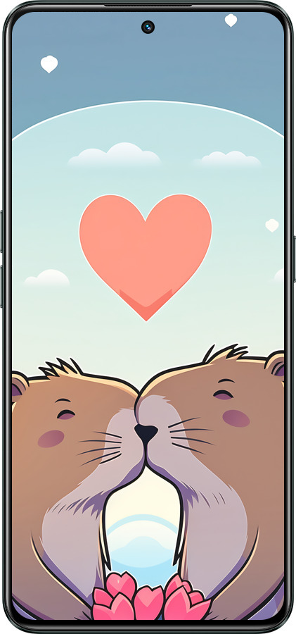 Силиконовый чехол Капибара любовь для Realme GT Neo3 - 6027u-2590 изображение 