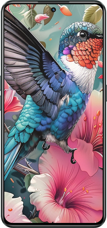 Силиконовый чехол Сказочная колибри для Realme GT Neo3 - 6051u-2590 изображение 