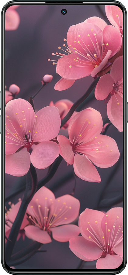 Силіконовий чехол Пурпурова сакура для Realme GT Neo3 - 6075u-2590 изображение 