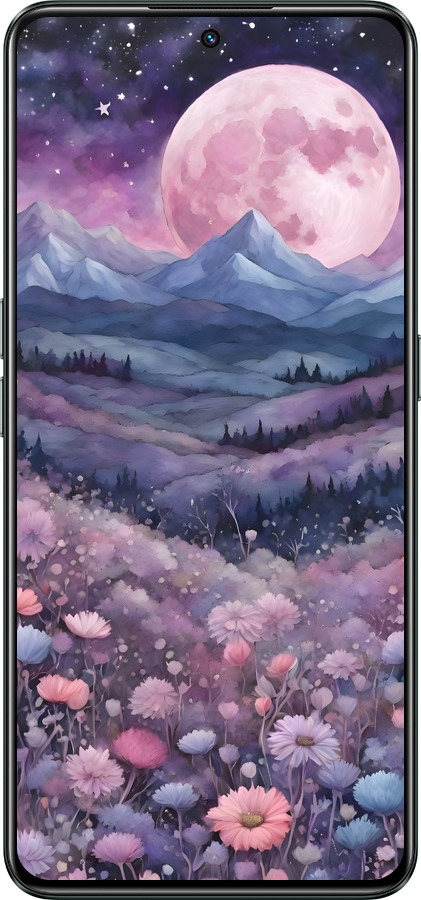 Силиконовый чехол Ночь луна арт для Realme GT Neo3 - 6319u-2590 изображение 