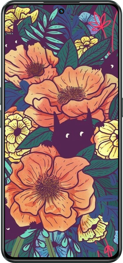 Силиконовый чехол С изображением полевых цветов для Realme GT Neo3 - 6419u-2590 изображение 