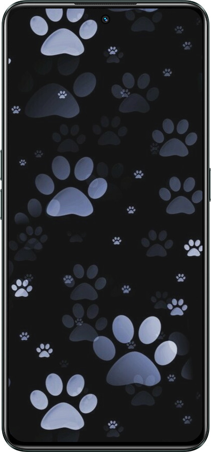 Силиконовый чехол С синими отпечатками лап для Realme GT Neo3 - 6441u-2590 изображение 