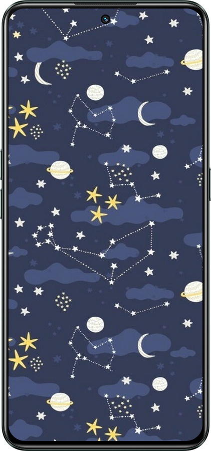 Силиконовый чехол Астрономический узор. Милый дизайн мультяшной вселенной для Realme GT Neo3 - 6446u-2590 изображение 