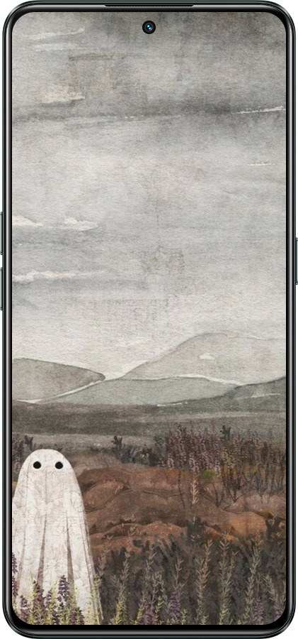 Силиконовый чехол Одинокий призрак на фоне гор для Realme GT Neo3 - 6486u-2590 изображение 