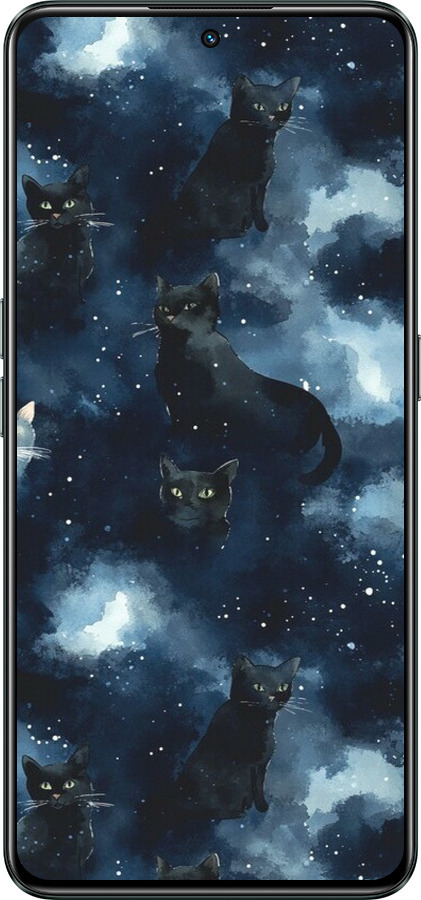 Силиконовый чехол Изображение Кошек с тёмной акварелью для Realme GT Neo3 - 6521u-2590 изображение 