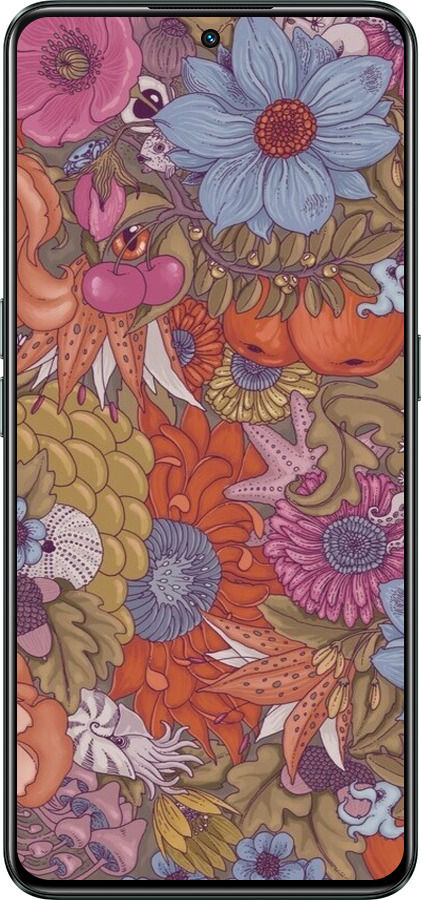 Силиконовый чехол Абстрактные цветы для Realme GT Neo3 - 6526u-2590 изображение 