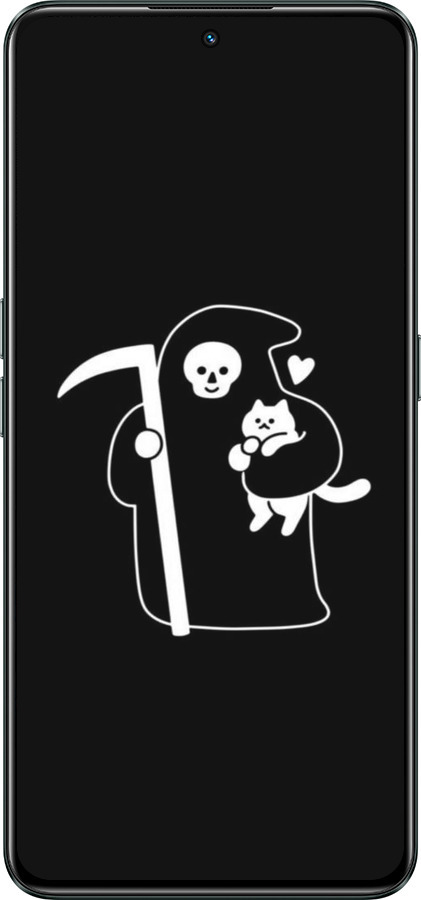 Силіконовий чехол Мінімалістичний арт: смерть та кішка для Realme GT Neo3 - 6529u-2590 изображение 