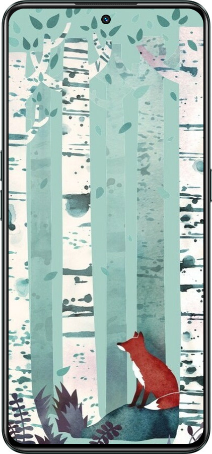 Силіконовий чехол Лис у зеленому лісі для Realme GT Neo3 - 6547u-2590 изображение 