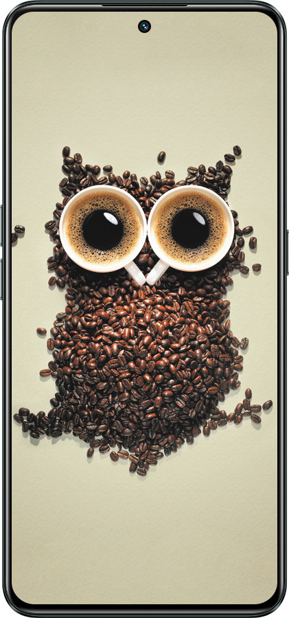 Силиконовый чехол Сова из кофе для Realme GT Neo3 - 777u-2590 изображение 