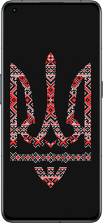 Силиконовый чехол Герб - вышиванка на черном фоне для Realme GT2 Pro - 1196u-2566 изображение 