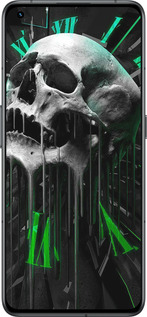 Силиконовый чехол Череп-часы для Realme GT2 Pro - 4100u-2566 изображение 