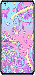 Силиконовый чехол Розовая галактика для Realme GT2 Pro - 4146u-2566 изображение 