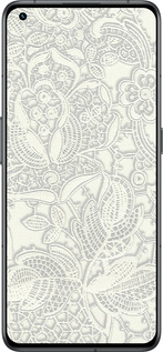 Силіконовий чехол Біле мереживо для Realme GT2 Pro - 4383u-2566 изображение 