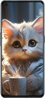 Силіконовий чехол Білий кіт для Realme GT2 Pro - 5646u-2566 изображение 