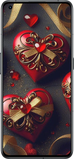 Силиконовый чехол Сердечки v4 для Realme GT2 Pro - 5834u-2566 изображение 