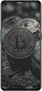 Силиконовый чехол Black Bitcoin для Realme GT2 Pro - 6090u-2566 изображение 