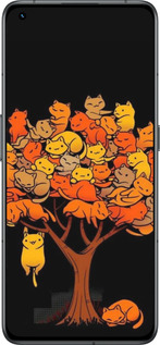 Силиконовый чехол Дерево и котики для Realme GT2 Pro - 6516u-2566 изображение 