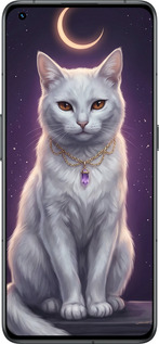 Силиконовый чехол Mystic White Cat Gothic Dark Purple Gold для Realme GT2 Pro - 6805u-2566 изображение 