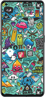 Силиконовый чехол Стикер бомбинг 1 для Realme GT2 Pro - 693u-2566 изображение 