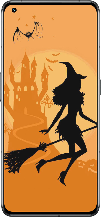 Силиконовый чехол Ведьма на метле для Realme GT2 Pro - 1184u-2566 изображение 