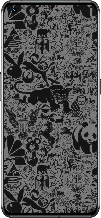 Силіконовий чехол Чорно-сірий стікер бомбінг для Realme GT2 Pro - 2432u-2566 изображение 