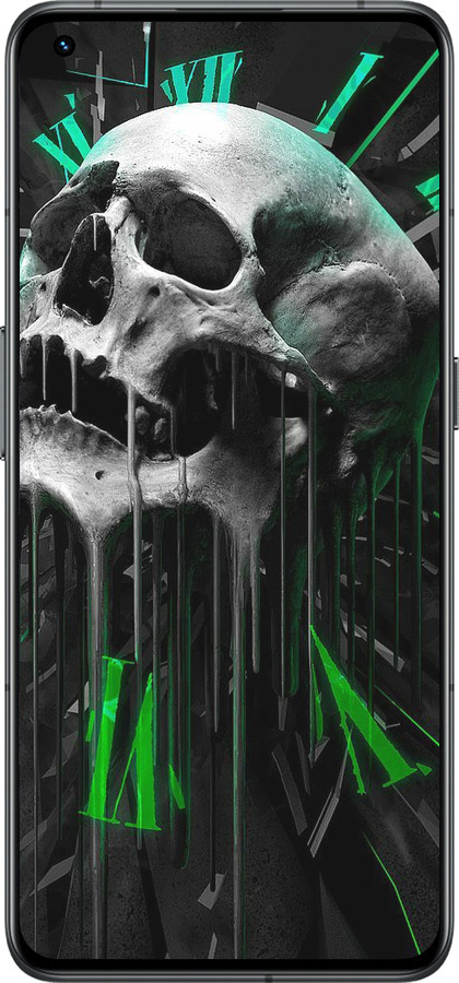 Силиконовый чехол Череп-часы для Realme GT2 Pro - 4100u-2566 изображение 