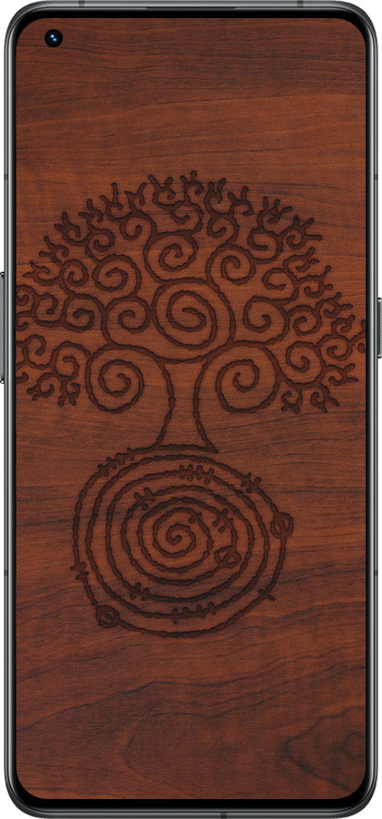 Силиконовый чехол Узор дерева для Realme GT2 Pro - 4119u-2566 изображение 
